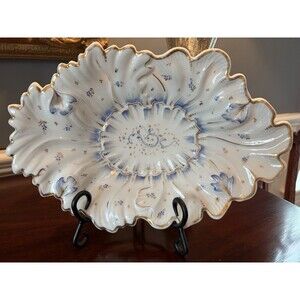 Antique KPM Krister Silesia Germany Oval Serving Bowl Plate 1845 to 1870